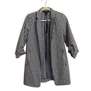 Rachel Zoe Black and White Checkered Gingam Blazer